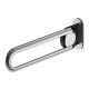 Drop-down support rail 700mm, oval support plate, matt st. steel, right