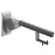 Drop-down support rail 600mm with toilet roll holder, anthracite/aluminium grey