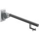 Drop-down support rail 900mm with toilet roll holder, anthracite/aluminium grey
