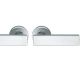 Handle set on round roses BAC, door thickness 39-58 mm, stainless steel matt