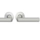 Handle set on round roses BAC, door thickness 39-58 mm, stainless steel matt