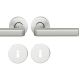 Handle set on round roses BB, door thickness 39-58 mm, stainless steel matt