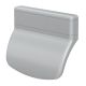 Balcony door handle, light grey RAL 7035