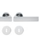 Handle set on round roses BB, door thickness 39-58 mm, stainless steel matt