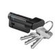 Single profile cylinder 1413 A with elliptical knob, P40-10 mm, black