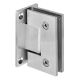 Hinge glass/wall with stop, satin nickel-plated