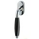 Window handle, polished chrome/ebony