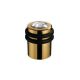 Doorstop with crystals, polished gold