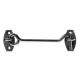 Hook and eye latch, 120 mm, black