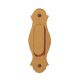 Sliding door handle, browned brass