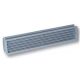 Double-sided ventilation grille 456x92 mm, light grey