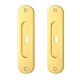 Pair of siding door handle, BB, brass polished varnished