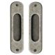 PAIR of handles for sliding doors, antique silver tone (47)