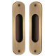 PAIR of handles for sliding doors, bronze tone scratched matt (08)