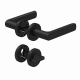 8115 PREMIUM rankenos rinkinys su rozetėmis WC, juoda C35