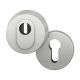 Security rose 14mm with cylinder security disc + strike rose 1735, aluminium F1