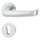FSB 79 1045 handle set with PZ round roses for fireproof emergency doors, stainless steel
