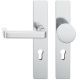 FSB 79 1134 door knob set with backplates for fireproof emergency doors, PZ 72mm, stainless steel,LEFT