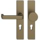 FSB 79 1134 door knob set with backplates for fireproof emergency doors, PZ 72mm, medium dark bronze S5,LEFT