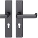 FSB 79 1134 handle set with backplates for fireproof emergency doors, PZ 72mm, matt black S8,RIGHT