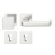 FSB 79 1134 door knob set with PZ square roses for fireproof emergency doors, natural aluminium F1,RIGHT