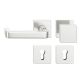 FSB 79 1134 door knob set with PZ square roses for fireproof emergency doors, natural aluminium F1,LEFT