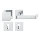 FSB 79 1134 door knob set with PZ square roses for fireproof emergency doors, stainless steel,RIGHT