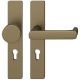 FSB 79 1290 door knob set with backplates for fireproof emergency doors, PZ 92mm, medium dark bronze S5,RIGHT