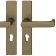 FSB 79 1290 handle set with backplates for fireproof emergency doors, PZ 72mm, medium dark bronze S5,RIGHT