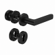 8115 PREMIUM FS fire safety door handle set with roses PZ and door knob 3020 FS, black C35