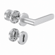 8115 PREMIUM door handle set with roses PZ and doorknob WE 3020, aluminium F1