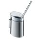 WC-brush with screw-on holder, stainless steel