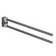 Double swivel towel rail A100 Ø12mm, anthracite/grey metallic