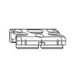 A2860 TS K250 pin strike plate for PVC doors, security