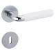 ALBA M267B handle/rose set, BB, brass chrome-plated, satin + white porcelain (MD)