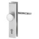 8671 ALPHA Security backplate set handle/door knob, PZ 8/92mm, door thickness 75-85mm, alum.F1