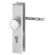 8671 ALPHA Security backplate set handle/door knob, PZ 8/72mm, door thickness 75-85mm, alum.F1