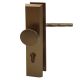 8671 ALPHA Security backplate set handle/door knob, PZ 8/72mm, door thickness 35-45mm, alum.F4