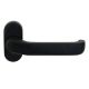 Handle for framed doors ARES 1200 on oval rose, without spindle, 8mm, F44 aluminium black structured