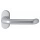 Handle on oval rose for fire-proof emergency doors ARES 1300, without spindle, 9 mm, stainless steel