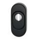 ARES 815ZA PZ key rose for framed doors with cylinder guard, aluminium F44 black structured