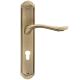 ARIA handle set with backplates PZ/72mm, brass antique mat (PM)