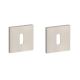 BB kvadratinės rozetės 53x53mm, storis 7mm, nikeliuota