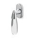 Window handle AURORA K164, brass chrome-plated, polished + clear glass (C6)