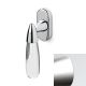 Window handle AURORA K164, brass chrome-plated, satin + matt glass (6M)
