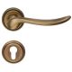 BETA handle set with roses 011 PZ, brass patine mat