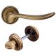 BETA handle set with roses 011 WC 261NT, brass patine mat