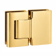 BL 8015 Adjustable hydraulic double-sided hinge, glass/glass, PVD polished gold (016)