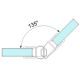 Magnetic sealing profile for shower unit 52.09.0010, 2010 mm, 135°, transparent