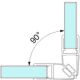 Magnetic sealing profile for shower unit 52.09.0030, 2010 mm, 90°, transparent